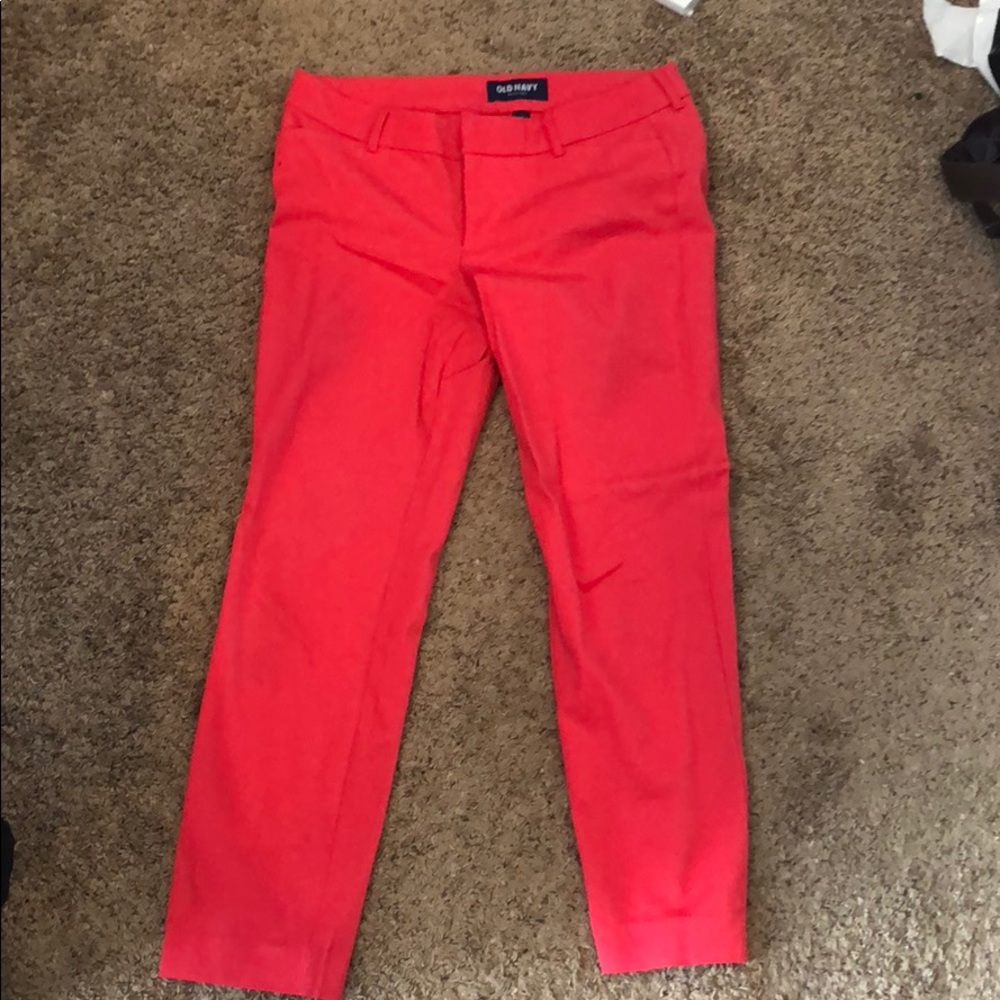 Pink Crop Pants - Stretch Fit